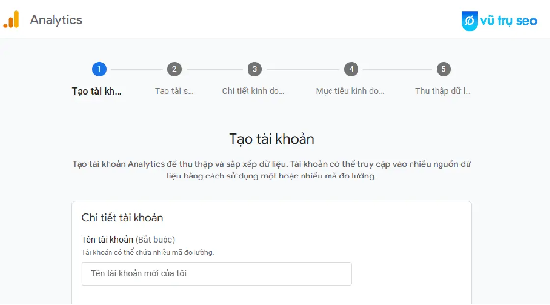 cài đặt google analytics