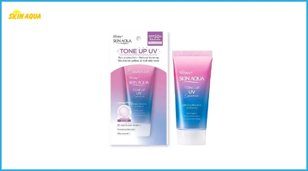 Đánh giá kem chống nắng Skin Aqua chất lượng ra sao? Có bao nhiêu loại? 4 Skin Aqua Tone Up UV Essence Lavender 50g