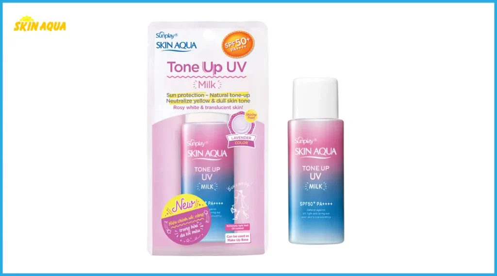 Đánh giá kem chống nắng Skin Aqua chất lượng ra sao? Có bao nhiêu loại? 7 Skin Aqua Tone Up UV Milk 50g