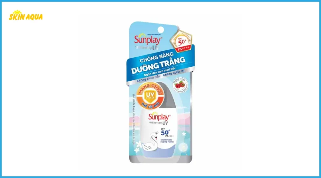 Đánh giá kem chống nắng Skin Aqua chất lượng ra sao? Có bao nhiêu loại? 14 Sunplay Whitening UV Milk 30g