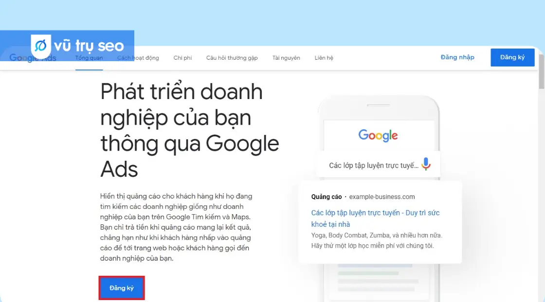 Tạo tài khoản Google Ads