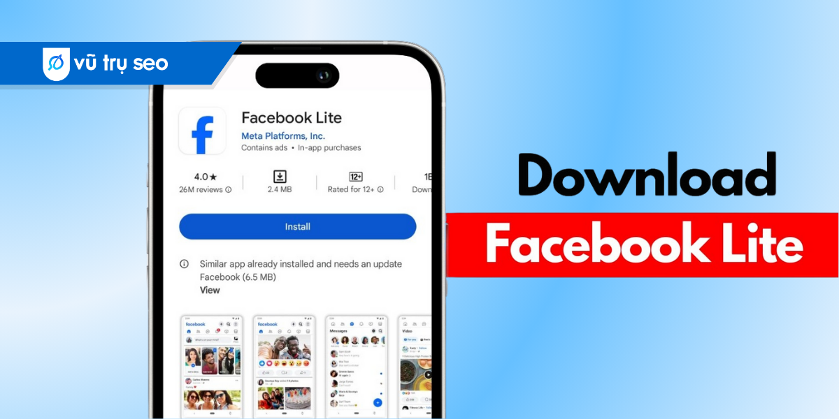 Cách tải và cài đặt Facebook Lite trên thiết bị IOS